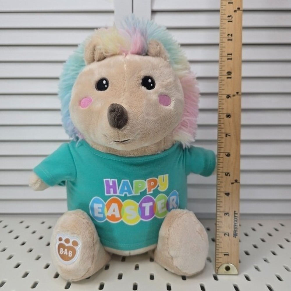 BUILD-A-BEAR Cool Quills Hedgehog Plush 12" Stuffed Animal Toy With Easter Tee - Picture 11 of 11
